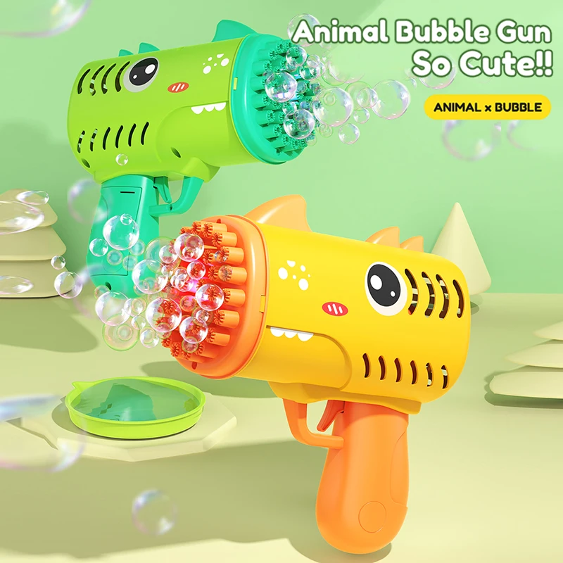 Electric Dinosaur Bubble Machine For Kids Handheld Bubble Toy_voghion.com