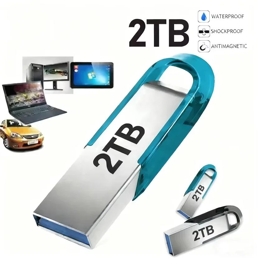 High-Speed Metal USB Flash Drive - 2TB Storage