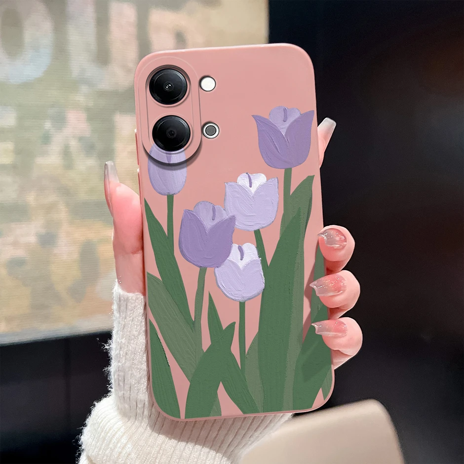 Oil Painting Flower Shockproof Camera Protection Case - Unique Shell