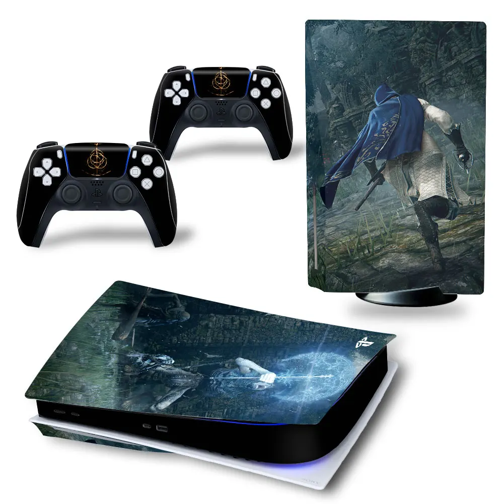 Elden Ring NEW GAME PS5 disk Disc Skin digital skin sticker digital decal cover for PS5 console and controllers sticker vinyl