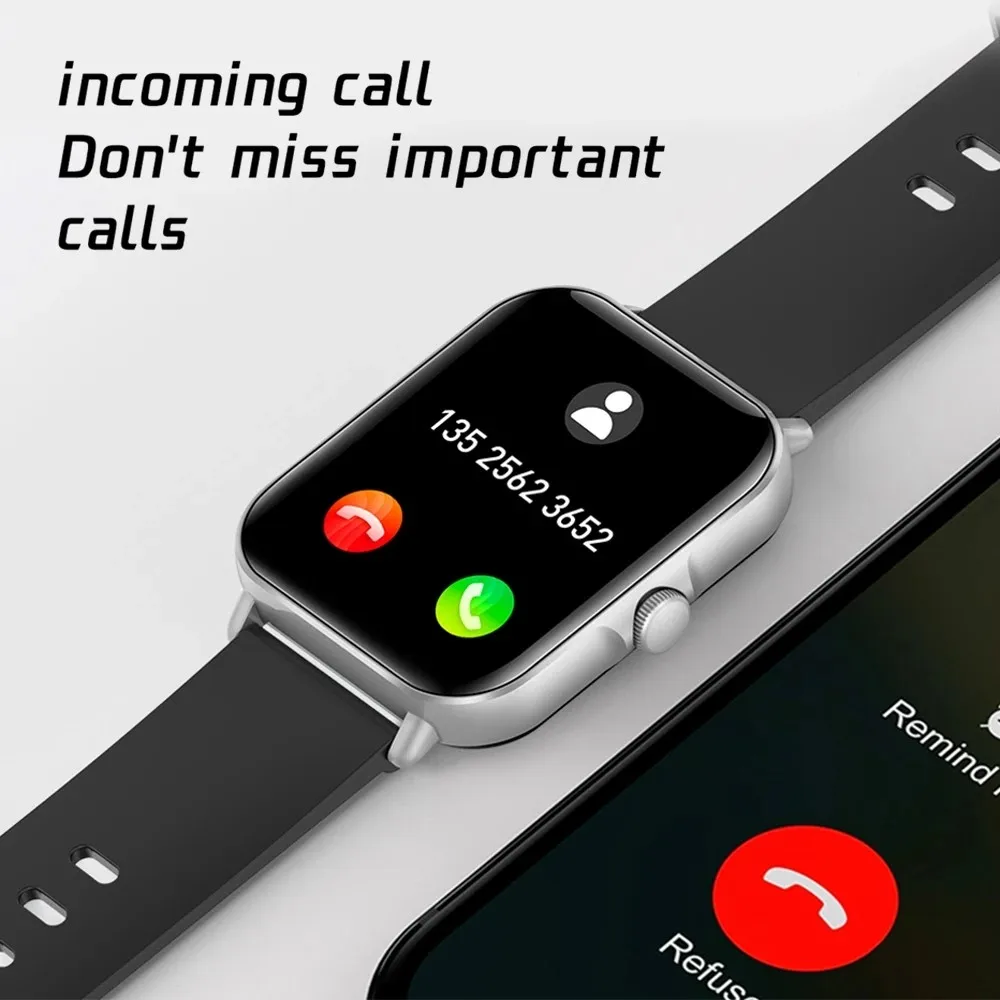 2025 2.01'' Smart Watch BT Call Play Music Heart Monitor Smartwatch Fitness Clock Digital Sports Watches for Men Women Android