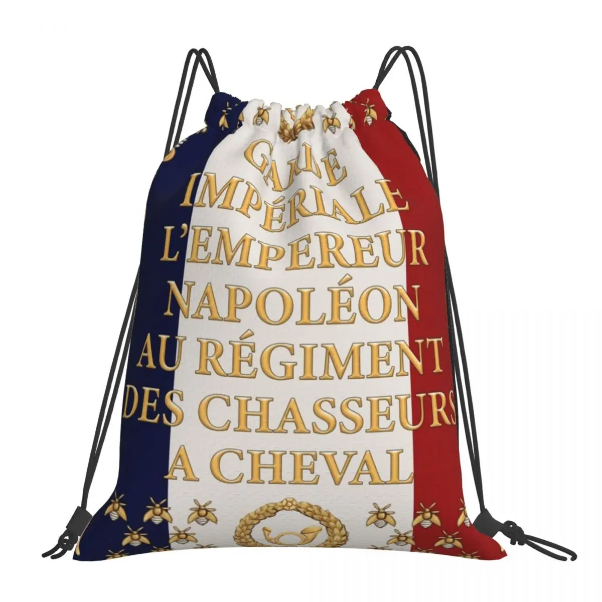 

Рюкзак на шнурке для мужчин и женщин, кошельки Наполеон с французским флагом охотников, сумка для мелочей, дорожная сумка для учебников для студентов