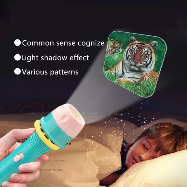Kids Flashlight Story Book Projector Kaleidoscope Early Educational Toys Sleep Light Preschool Fairy Tale Projection Lamp Gift 2
