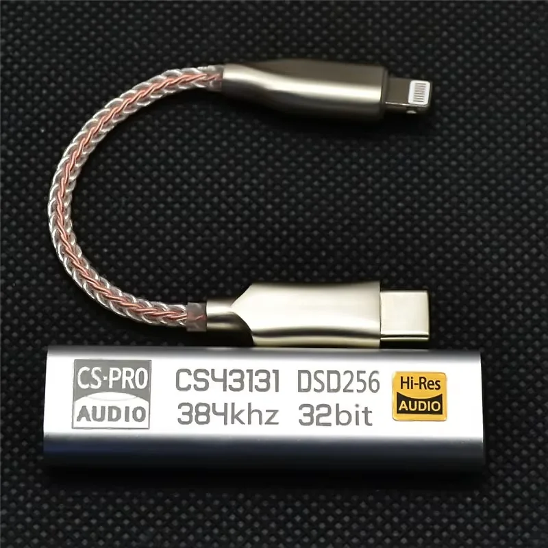 Professional Headphone Amplifier CS43131 DSD256 Chip HiFi DAC Audio Interface USB Type C to 3.5mm Adapter Amp for iOS PC Android