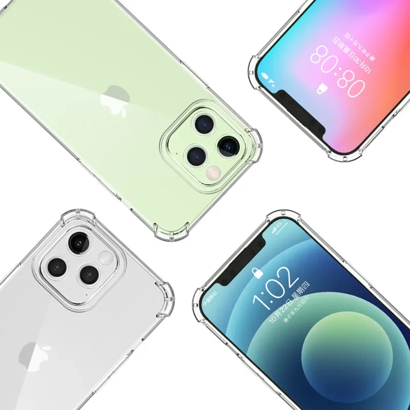 Anti-Yellow Clear Air Bag TPU Case for Iphone 17 pro max 16 17E air 16e 15 14 13 Pro 6 7 8 11 12 Mini XS XR 14 Plus Cover Cases 3