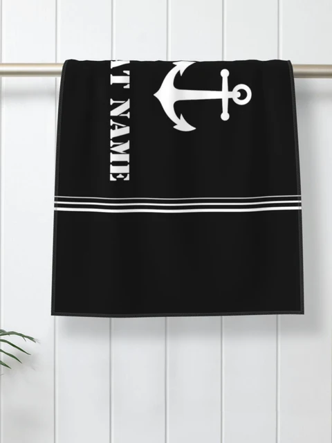 블랙 다크 블루 해상 시리즈: 욕실에 우아함과 편안함을 더하는 맞춤형 극세사 타월