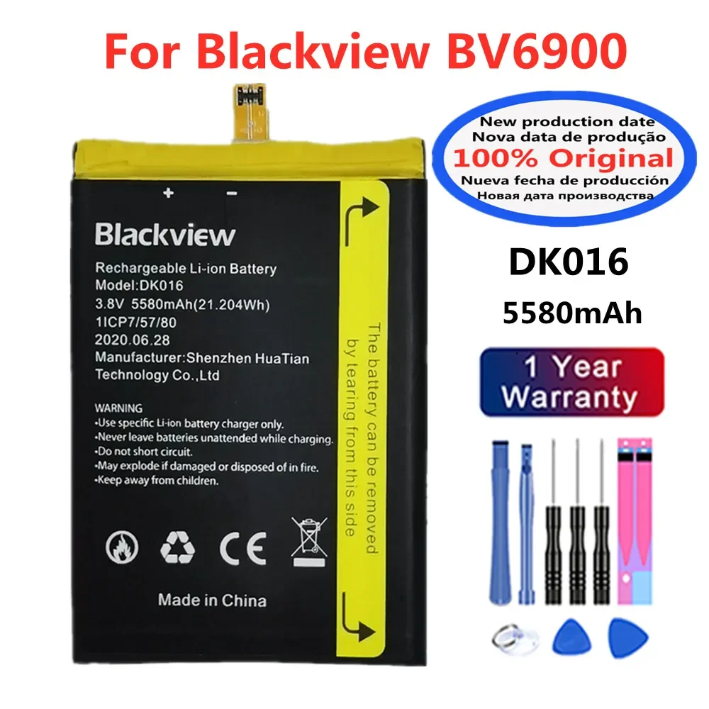 

DK016 5580mAh 100% Original Battery For Blackview BV6900 Mobile Phone Bateria Batteries Fast Shipping In Stock + Tools