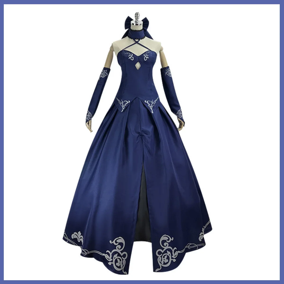 Fate Stay Night Altria Pendragon Blue Evening Dress Cosplay Costume