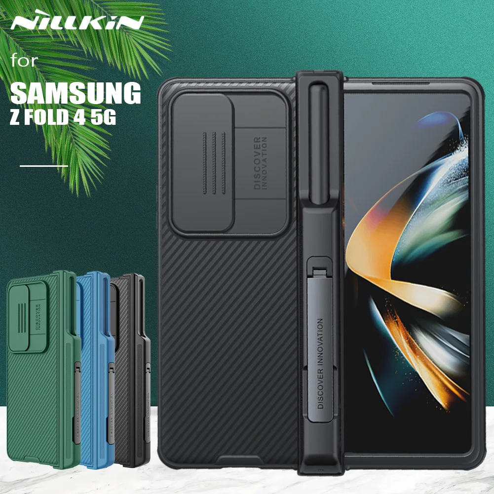 Per Samsung Galaxy Z Fold 4 5G Custodia Nillkin Camshield Pro Custodia Stylus S-Pen Slot Slide Camera Cover Per Samsung Z Fold 4 Case