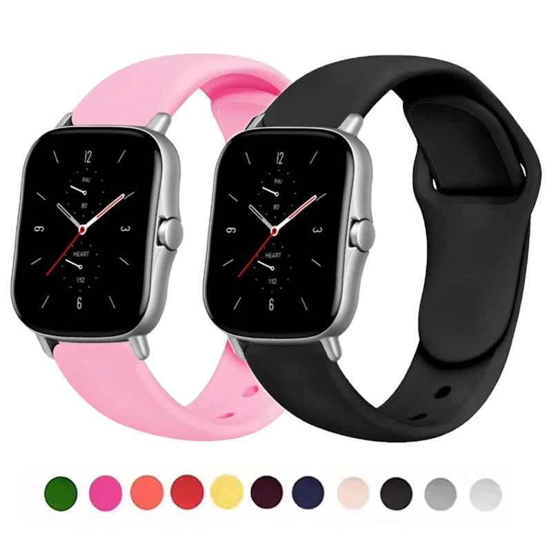 Cinturino Da 20Mm/22Mm Per Amazfit Gts 3/2/2E/Gts2-4 Mini/Gtr 42Mm/47Mm/Gtr 3 Pro/2/2E Cinturino Sportivo In Silicone Amazfit Gtr 4