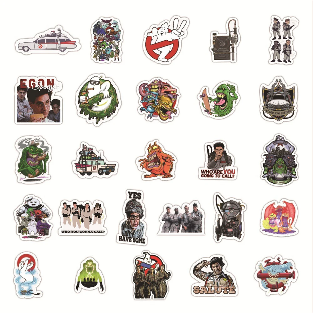 10/30/50PCS Movie Ghostbusters Sticker Graffiti Decoration Phone Case Luggage Notebook Laptop Skateboard Waterproof Sticker