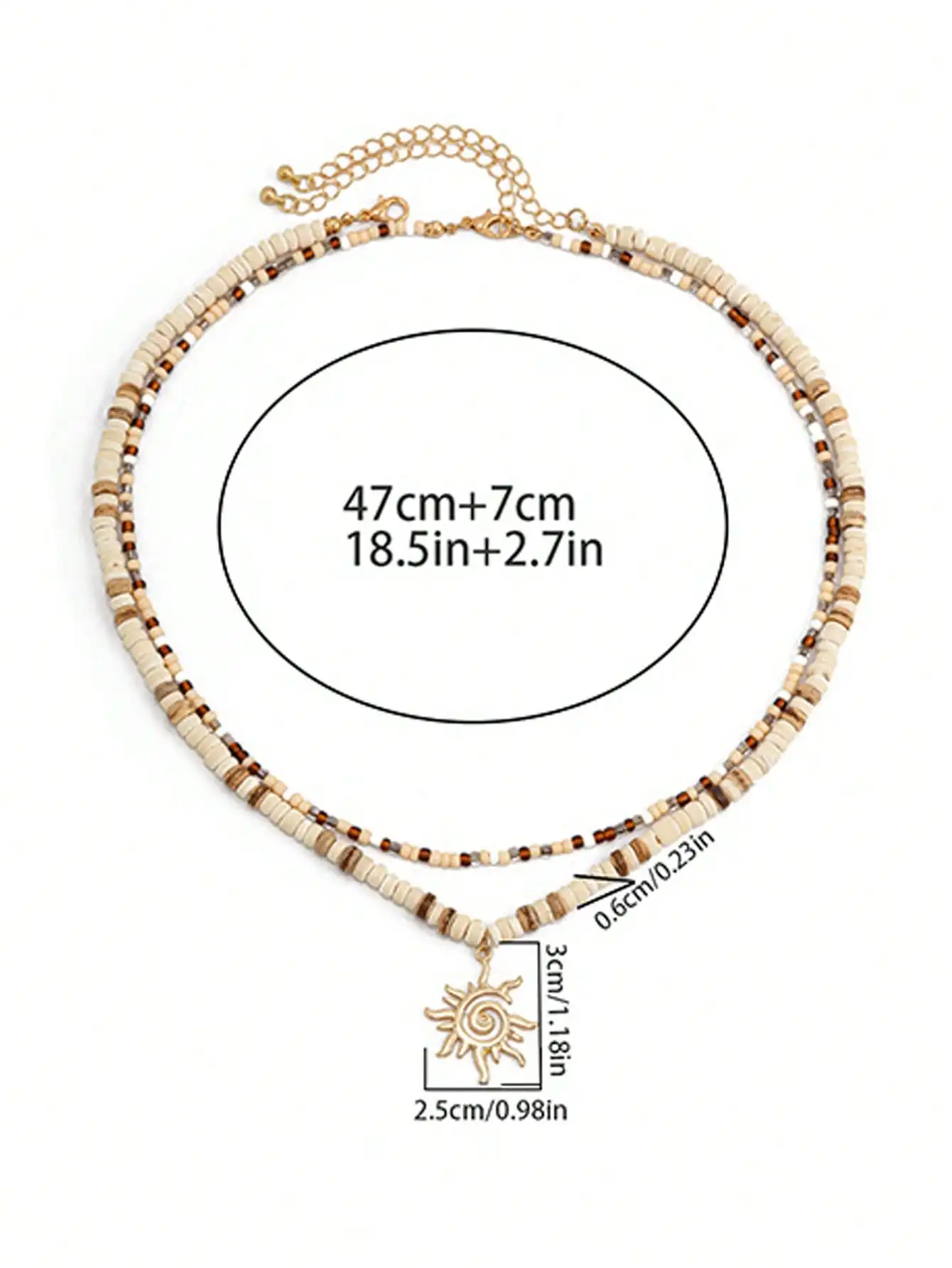 قطعة واحدة من صدفة الرجال، سيرفر، خرزات خشبية، قلا...