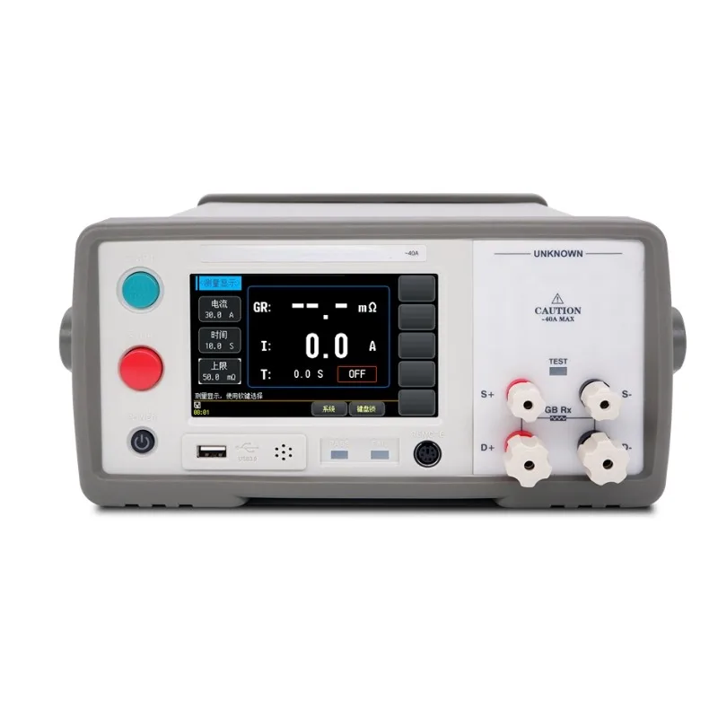 

At9600 5a To 40a Touch Screen Plus Key Control Rs232 Handler Interface Ground Resistance Meter