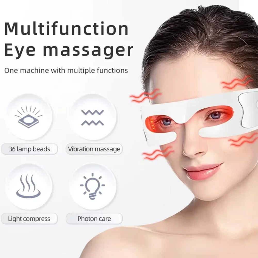 NEW Anti-aging Eye Massager LED Photon Therapy Relax Fatigue Relief Lighten Dark Circles Smooth Eye Fine Line Beauty Eye Care