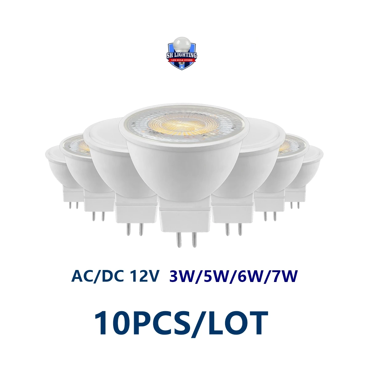 

MR16 GU5.3 Точечный светильник в линии AC/DC 12 В 3 Вт-7 Вт сверхъяркий теплый белый свет Трековый светильник может заменить галогенный светильник 50 Вт