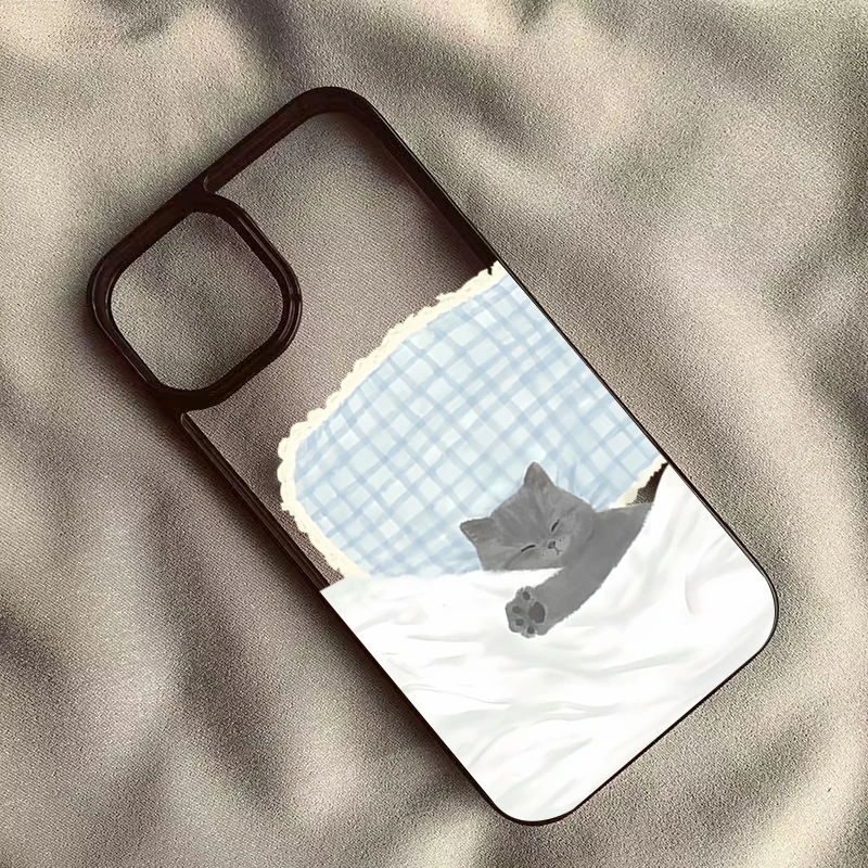 Sleepy Cat and Dog Clear Case for Samsung Galaxy thumbnail 1
