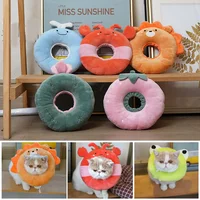 Pet Cat E-Collar Recovery Cone Protection Collar Adjustable Cotton Blends Neck Recover Collar Printed Elizabeth Circle for Cat 1