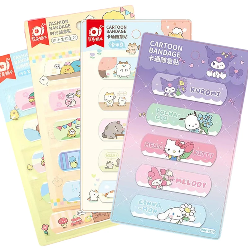 

Anime Sanrios Band-Aid Kawaii Kuromi Melody Hello Kitty Cinnamoroll Breathable Waterproof Self-Adhesive Bandages Stickers Patch