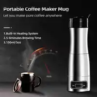 Electric Tea Coffee Machine Portable Coffee Maker for Car Travel Coffee Machine with 12V 24V Cigarette Lighter 1