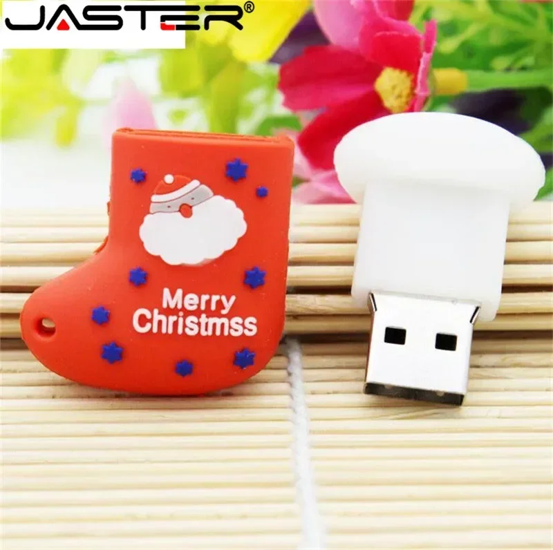 JASTER Christmas tree USB Flash Drive Pen Drive cartoon gift 8GB 16GB 32GB 64GB 128GB Pendrive memory stick stockings gift