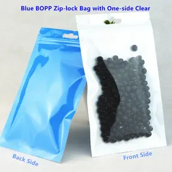 Blue Self - Sealing Zip Lock Bags - 100pcs Transparent Film - 11x16cm 100pcs (Blue)