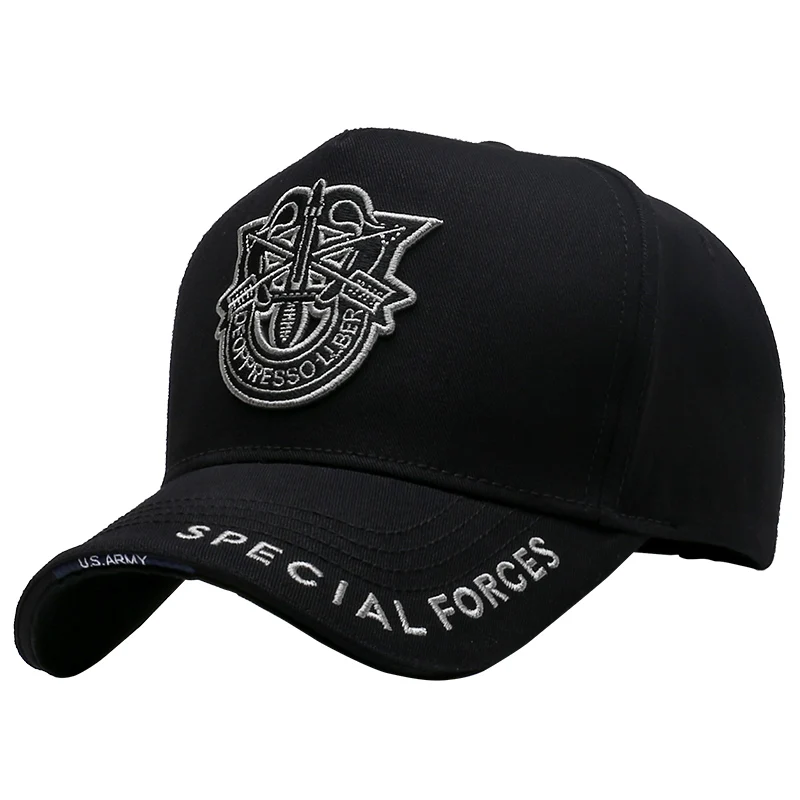Casquette militaire grande taille femme coton pur 56-65cm - Broderie phoque sport tactique