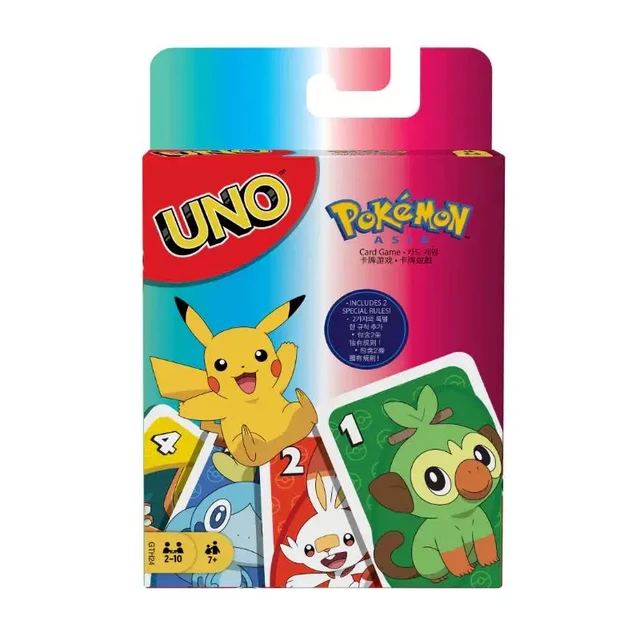UNO FLIP! Pokemon Board Game Anime Cartoon Pikachu Figure Pattern Family Funny Entertainment  uno Cards Games Christmas Gifts 3