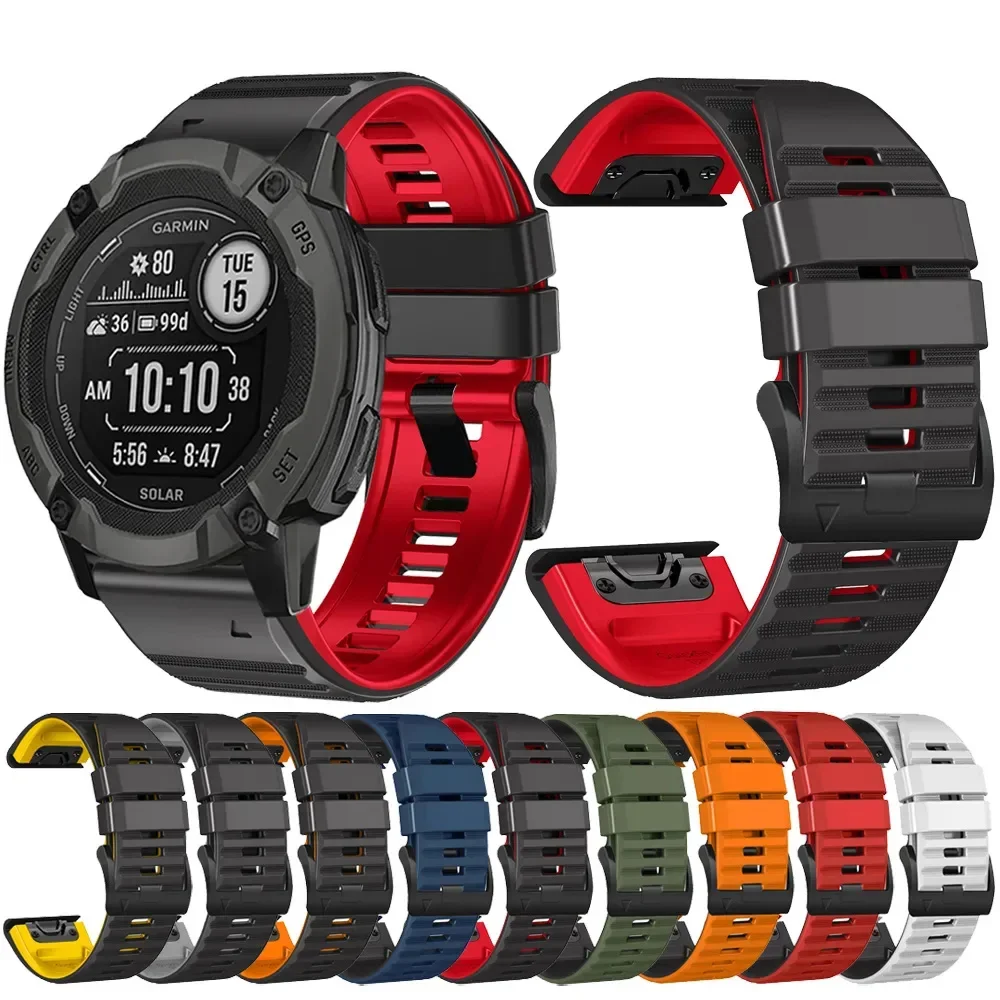 For Garmin Instinct 2X Solar QuickFit Silicone Watch Strap Watchband 26mm 22mm For Garmin Fenix 6X 6 Pro 5X 5 Plus 7X 7 Bracelet For Garmin Instinct 2X Solar QuickFit Silicone Watch Strap Watchband 26mm 22mm For Garmin Fenix 6X 6 Pro 5X 5 Plus 7X 7 Bracelet