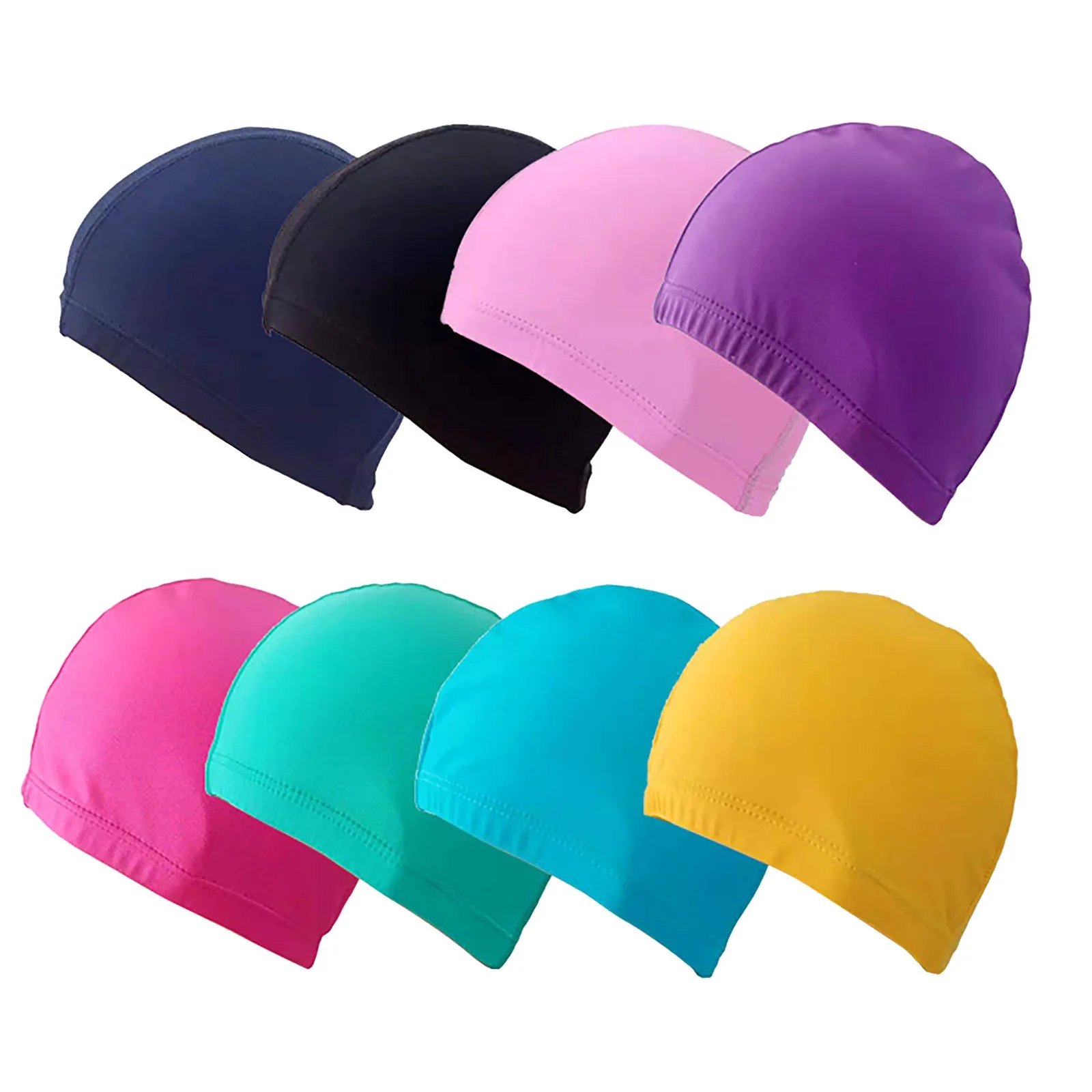 NEW Swimming Cap Elastic Nylon Ear Guards Long Hair Pool Cap Slim Swimming Cap Swimming Accessories 2