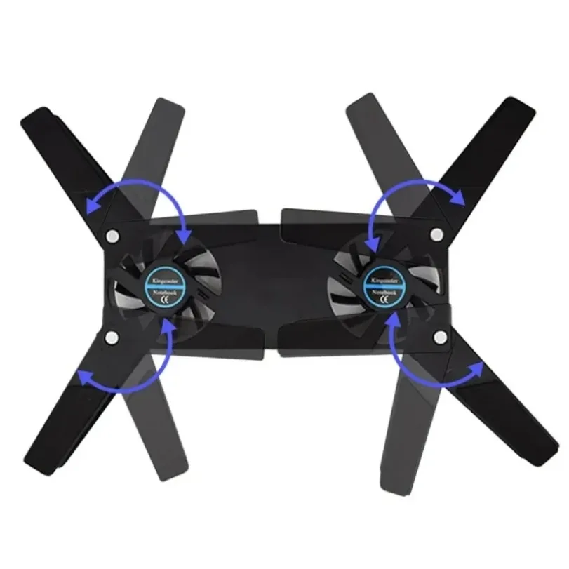 Laptop Cooler Bracket USB Powered Cooling Dock Laptop Cooling Pad 2 Fan Notebook Stand Universal 7 15" 1