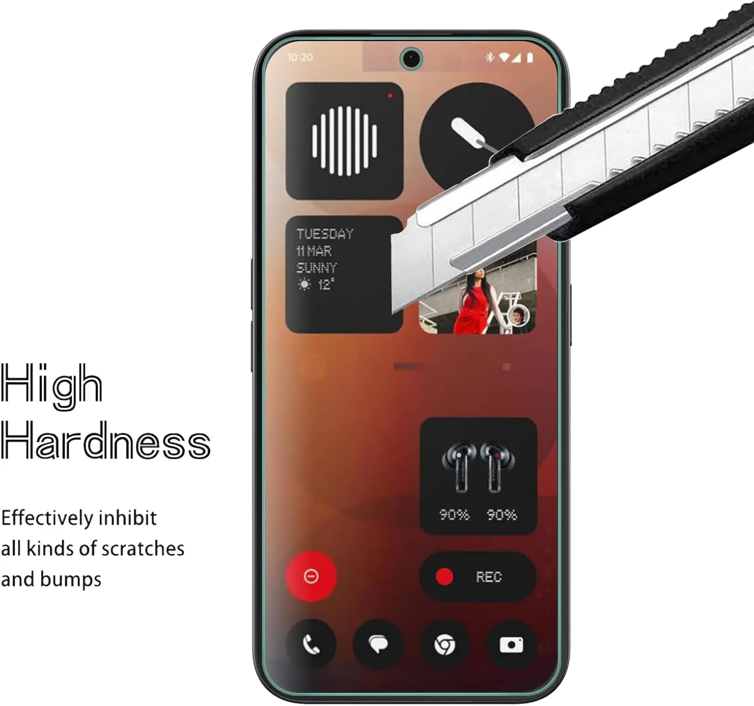 Premium Tempered Glass Screen Protector, 9H Hardness, HD Clarity (2/4 Pack)