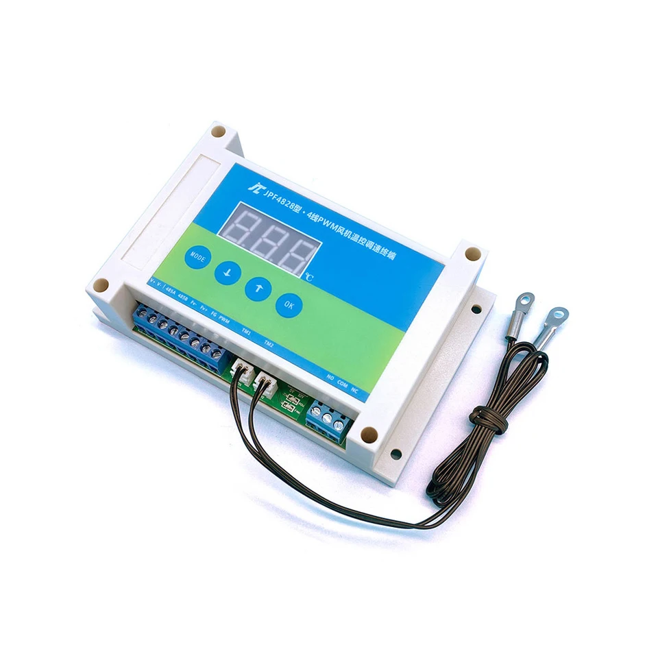 Regolatore Di Velocità Per Ventola Con Sonda Di Temperatura – Display Digitale, PWM 25 KHz, DC 12V 4 Fili, Per PC E Sistemi Di Raffreddamento