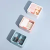 Transparent Covered Makeup Cotton Swab Lipstick Storage Box Nordic Style Double-layered Simple Desktop Storage Box 4