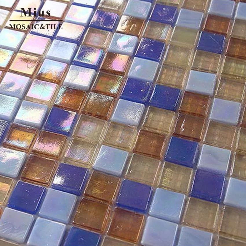Mixed colored glass mosaic