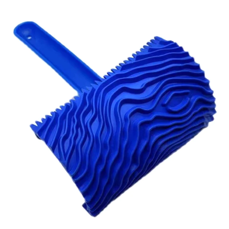 A36T-6Pcs Handheld Wood Grain Tool Art Paint Red Wood Grain Tool Grain Rubber Wood Grain Tool Puller Basics Wood Graining Set