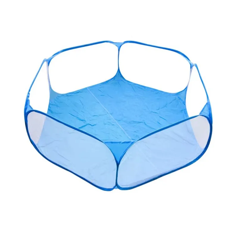 Портативна маленька клітка для домашніх тварин Прозора клітка для їжаків Намет для домашніх тварин Манеж Відкритий складаний дворовий паркан для собаки Хом'як Кролик Морська свинка