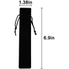 200 Pcs Black Velvet Pen Pouch Sleeve Holder Single Pen Bag Case Pencil Bag 3