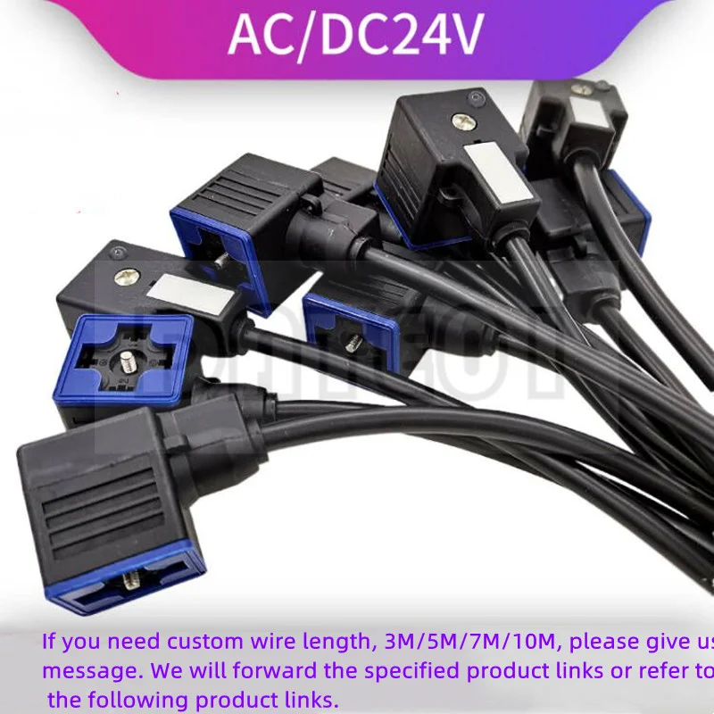 Válvula Solenóide Válvula Hidráulica Poeira Prova Impermeável com Luz Fio Plug ac Dc24v4a Fiação Integrada Casting Plug 18 mm