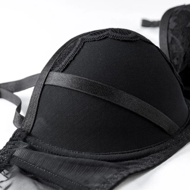 Gathered Underwear Bra with Steel Ring Set 6