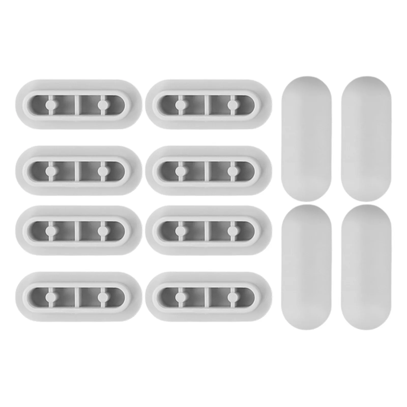 12Pcs Toilet Seat er Toilet Seat Bumpers Top Cover Cushion Stopper Gray Shock-Proof Pad Bathroom Accessories