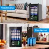 Refrigerator 17 inch Wide - 126 Can Beverage Cooler with Glass Door | Counter-Top/Freestanding Mini Beverage Beer Fridg 4