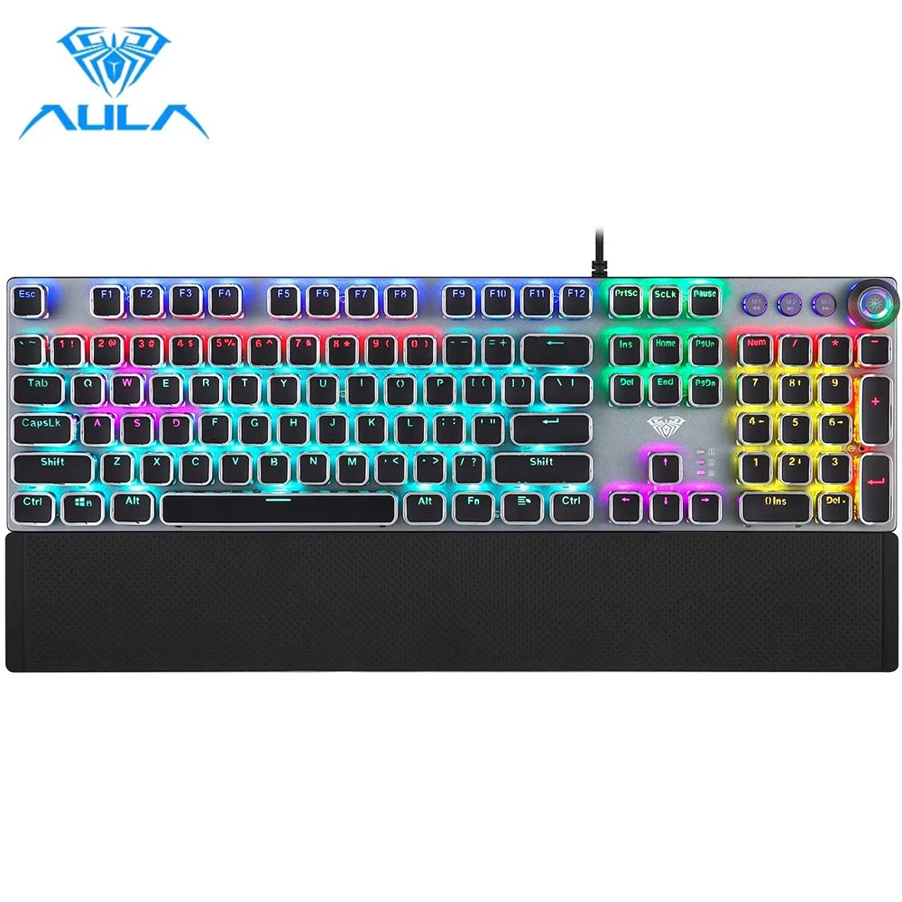 Aula-teclado Mecânico para Jogos Azul Preto Vermelho Interruptor Marrom Teclados para Jogos para Tablet Desktop Adicionar Russo Espanhol Coreano Hebraico Novo - Imagem 6