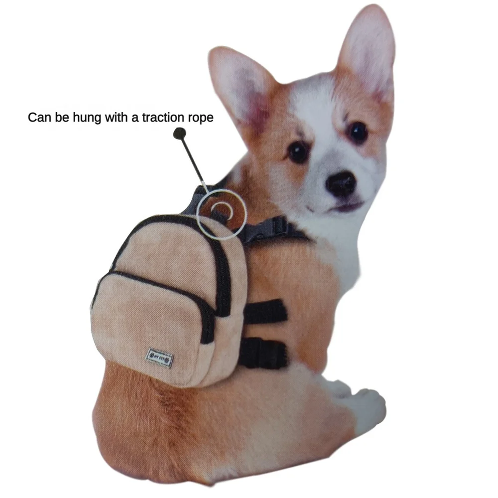 Dog Backpack Easy To Carry Lovely 4 Colors Highest Evaluation Flannel Portable Pet Snack Bag For Outdoor Adventures