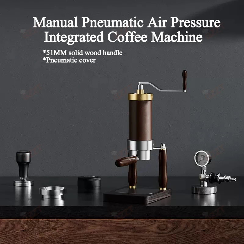 Manual Coffee Machine 51MM Pneumatic Espresso Maker Air Connecting Outdoors