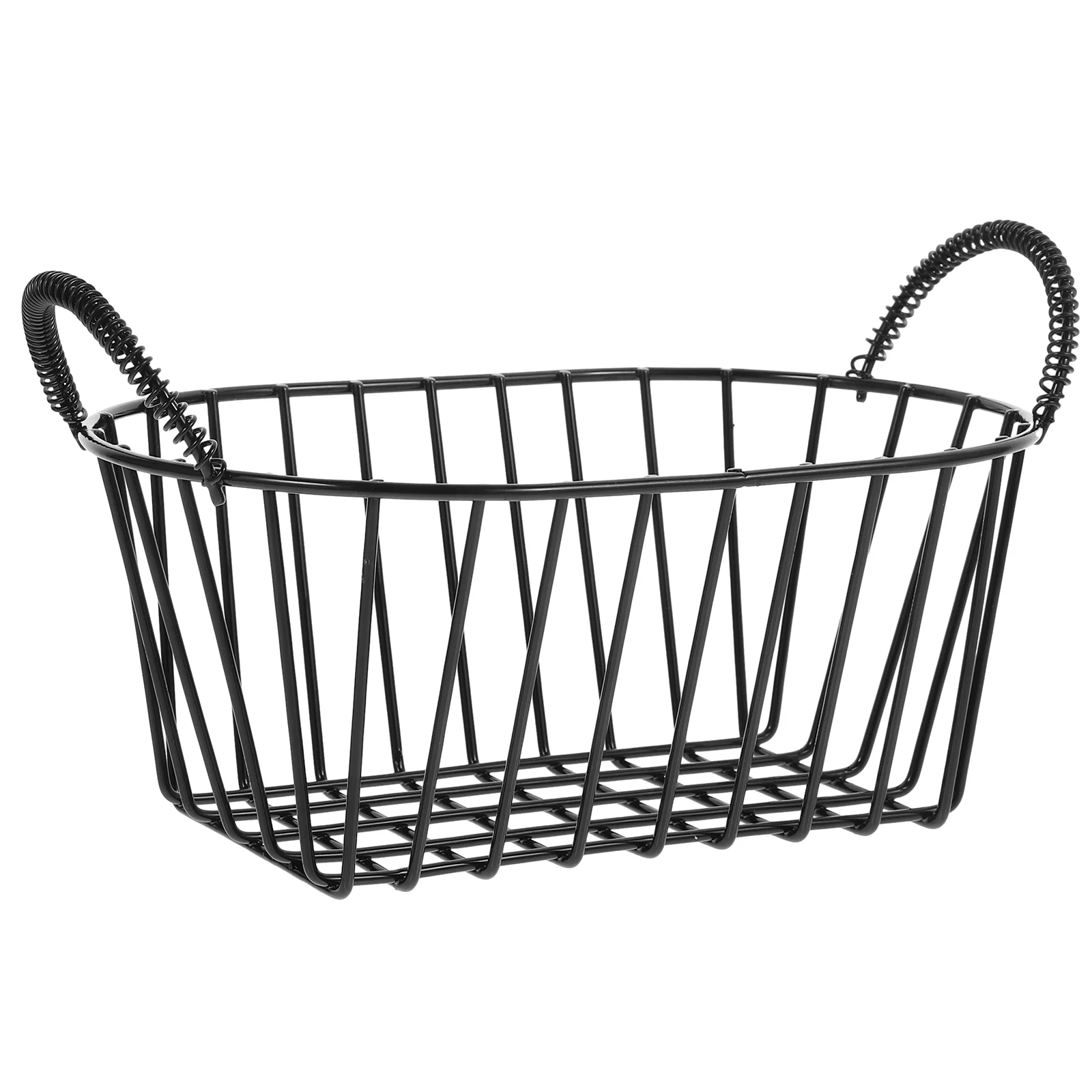 

Iron Wire Storage Basket With Handle Vintage Fruit Basket Iron Snack Basket Sundries Organizer Small Vintage Metal Bread Basket