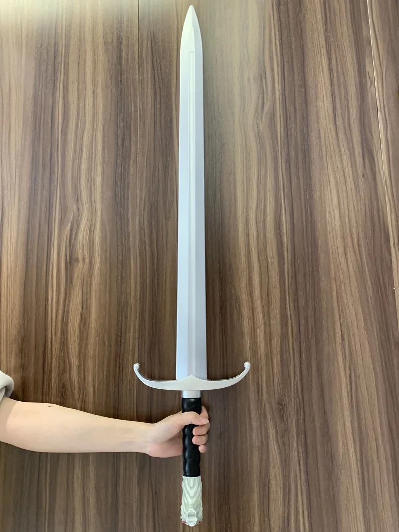 FC Big 1:1 Sword White Wolf Head Sword Weapons Cosplay Prop Role Play Gift Winter Frost 104cm Rubber Unsharpened