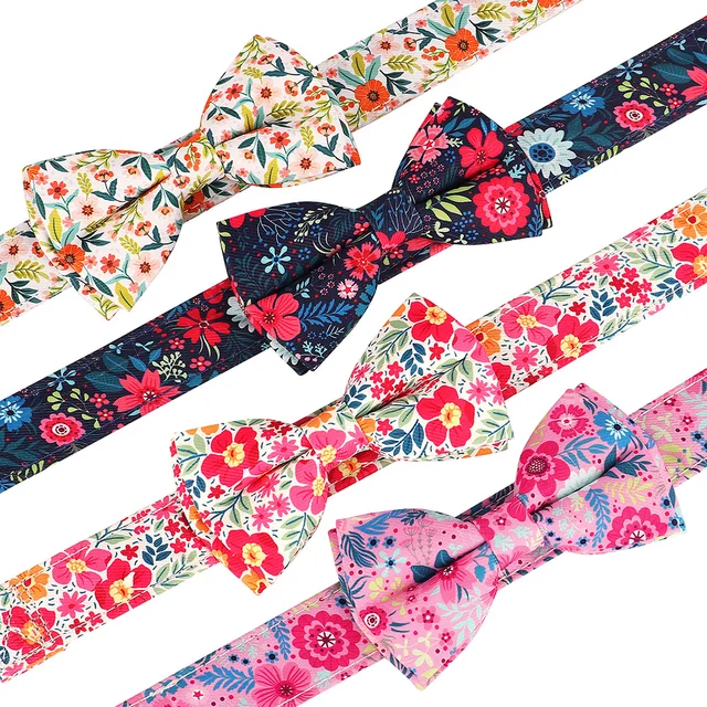 Floral Printed Nylon Dog Collar Adjustable Spring Dog Necklace Collars With Bowknot For Small Medium Large Dogs Pug Chihuahua 3