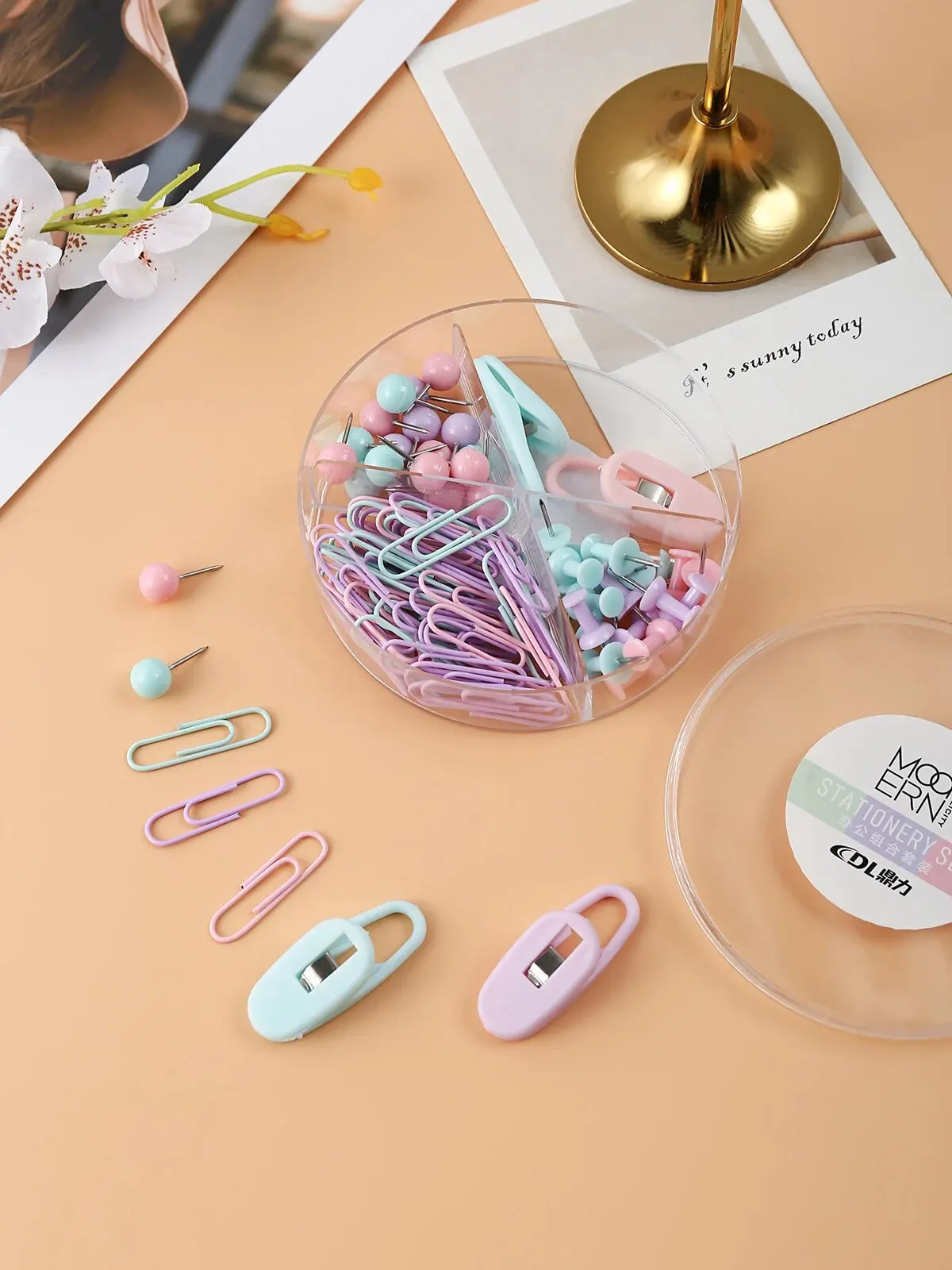 Paper Clips 1 Set Multifunctional Long Tail Clip I-shaped Nail Dovetail Paper H-shaped Nail Combination Set Office