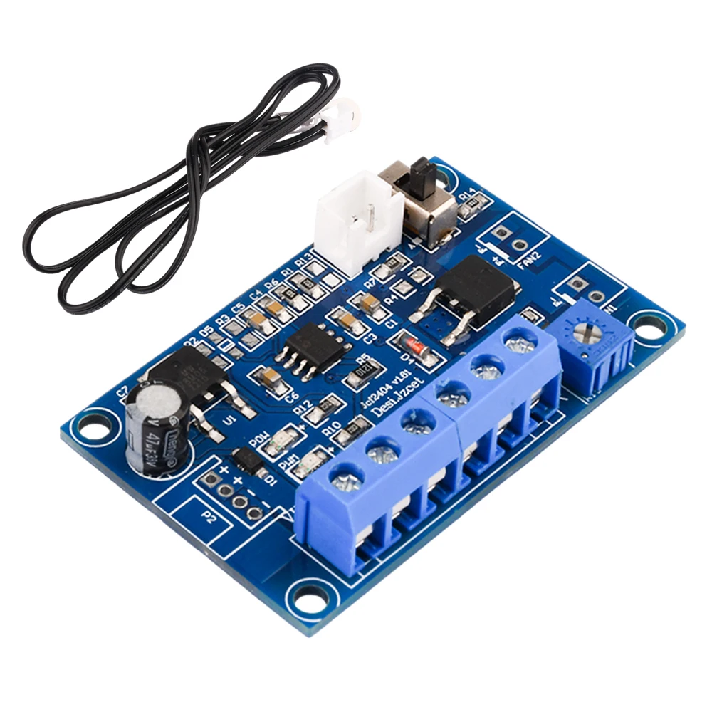 

DC 12V 24V 2A 4A Fan temperature control 2/3/4 cable Chassis fan speed regulation module PWM Thermostat Speed governor