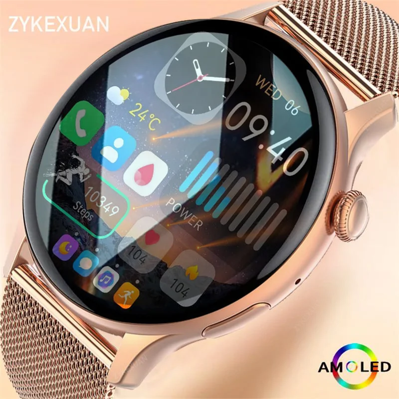 

Smartwatch Women AMOLED 1.43" HD Screen Always Display Time Bluetooth Call IP68 Waterproof Sports Smart Watch For Huawei Xiaomi